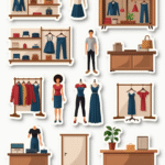 Shopping & Retail Icons - Sticker Sheet v15